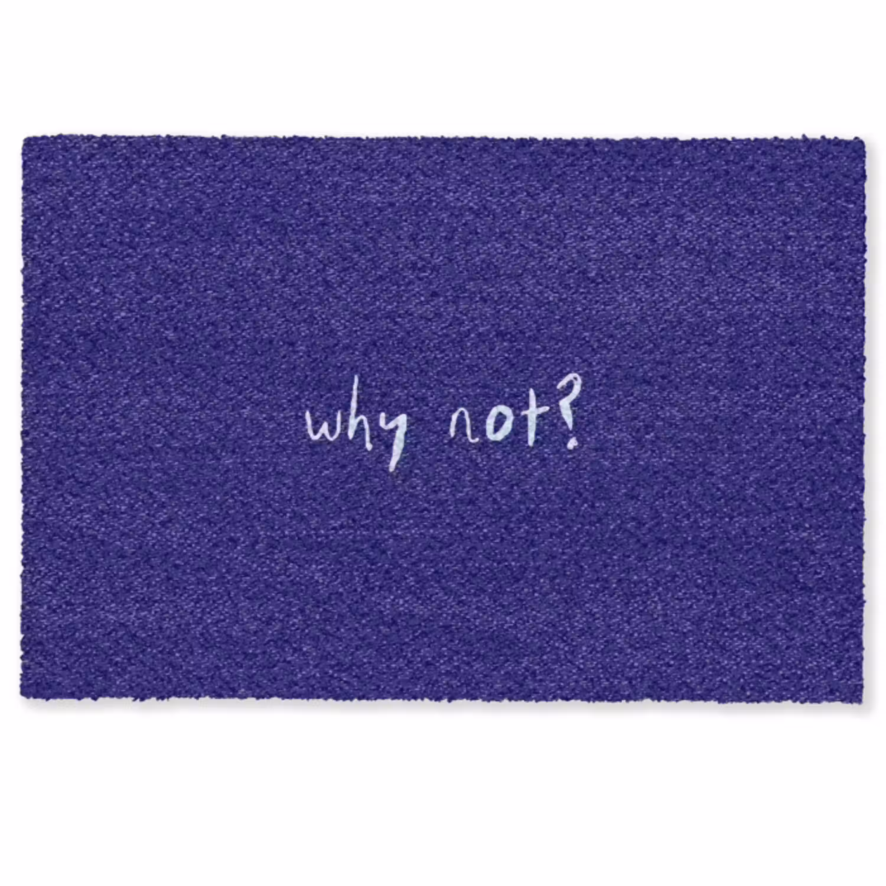 Why not - Blauw - Handgeschreven Deurmat klein -zkaufland3d