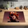 Vrouw - Donuts - Kleurrijk Inductie beschermer vinyl 3mm klein -sfeer5