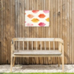 Lippen - Kleurrijk - Glanzend Tuinposter op houten frame 2 cm dik klein -sfeer4