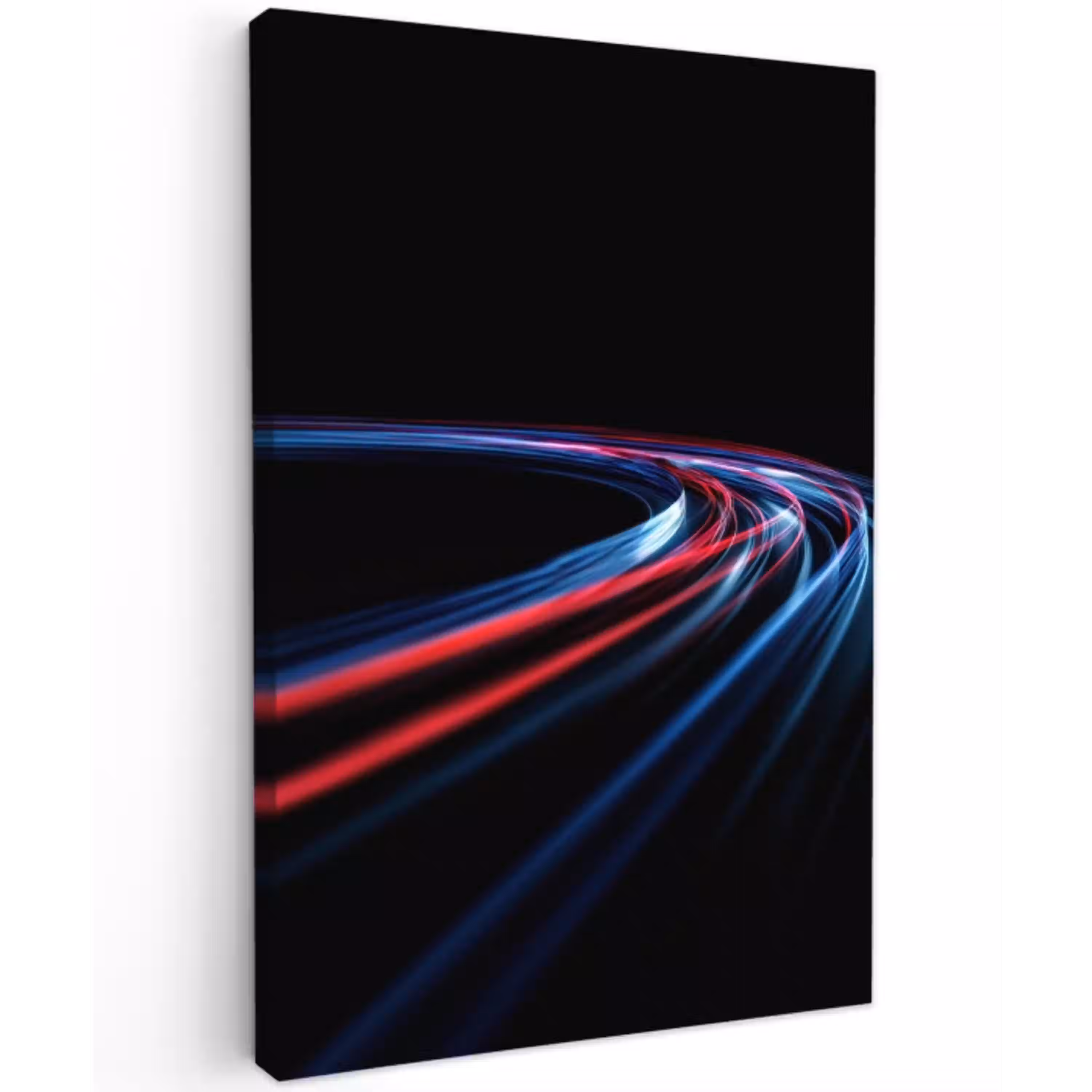 Gaming - Lichtbanen - Golvend - Rood Tuinposter op houten frame 2 cm dik middel -3d