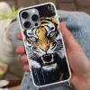 Tijger - Verfspatten - Goud Hoesje iPhone 16 Pro Max met koord klein -sfeer3