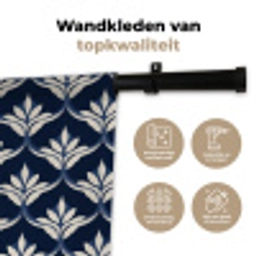Modern - Ontwerp - Blauw Wandkleed katoen klein 269 -sfeer2