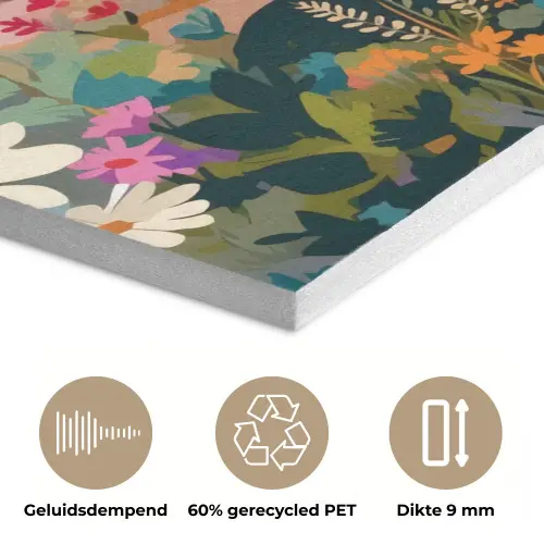 Rivier - Vallei vol bloemen - Levendig PET vilt klein -closeup_NL