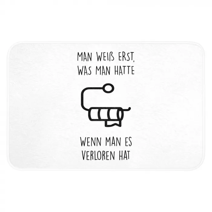 Quotes - Wit - WC papier - Humor Badmat klein -3d