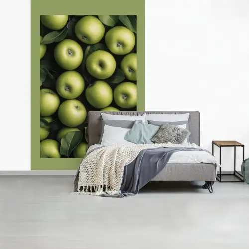 Appels - Groen - bladeren fotobehang vinyl groot -slaapkamer