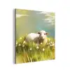Schaap - Weide - Groen aluminium wit klein -3d