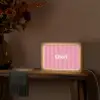 Gestreept - Roze - Chéri Light Box met kabel (Tafellamp) klein -sfeer4