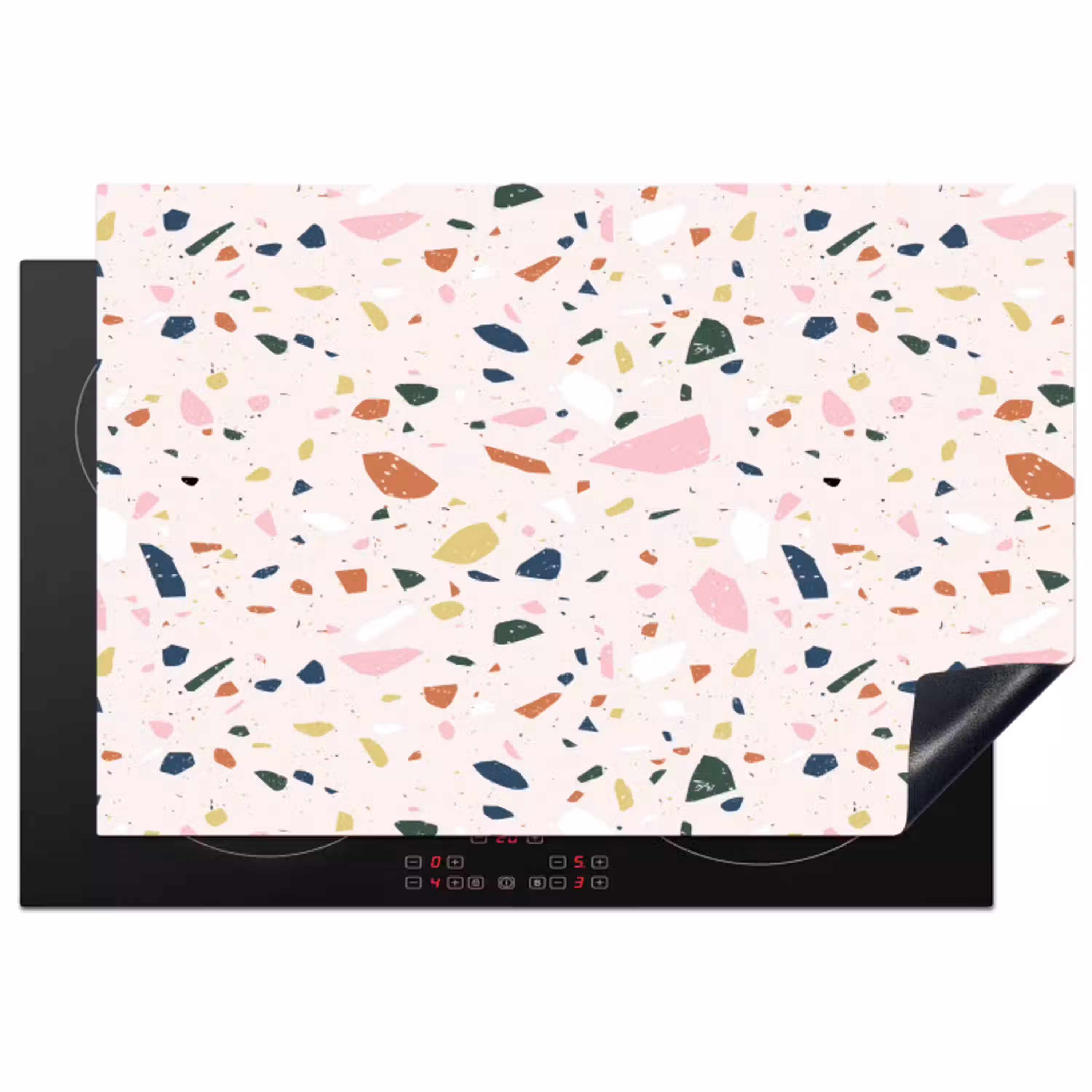 Terrazzo - Patroon - Kleurrijk Inductie beschermer vinyl 3mm klein 276 -3d