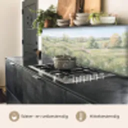Bloemen veld - Bloemen - Groen keuken achterwand 2 middel -usp_NL