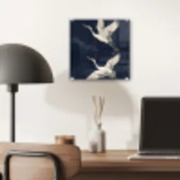 Kraanvogels - Nachthemel - Blauw plexiglas 5mm klein -sfeer6