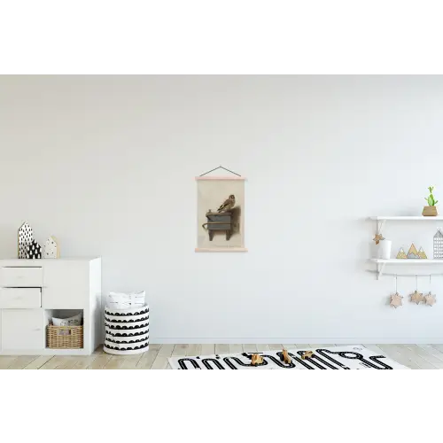 7450161238362 textielposter latten blank klein -kinderkamer