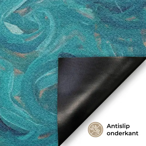 Portret - Klassiek - Blauw Deurmat klein -antislip_NL