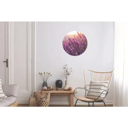 Lavendel - Paars - Zonlicht Wandcirkel aluminium klein -woonkamer
