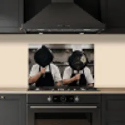 Koks - Koekenpannen - Keuken keuken achterwand spatscherm klein -sfeer1