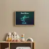 Voetballer - Trap - Blauw - Digitaal Light Box met batterij (Wandlamp kind) middel -sfeer2_kind