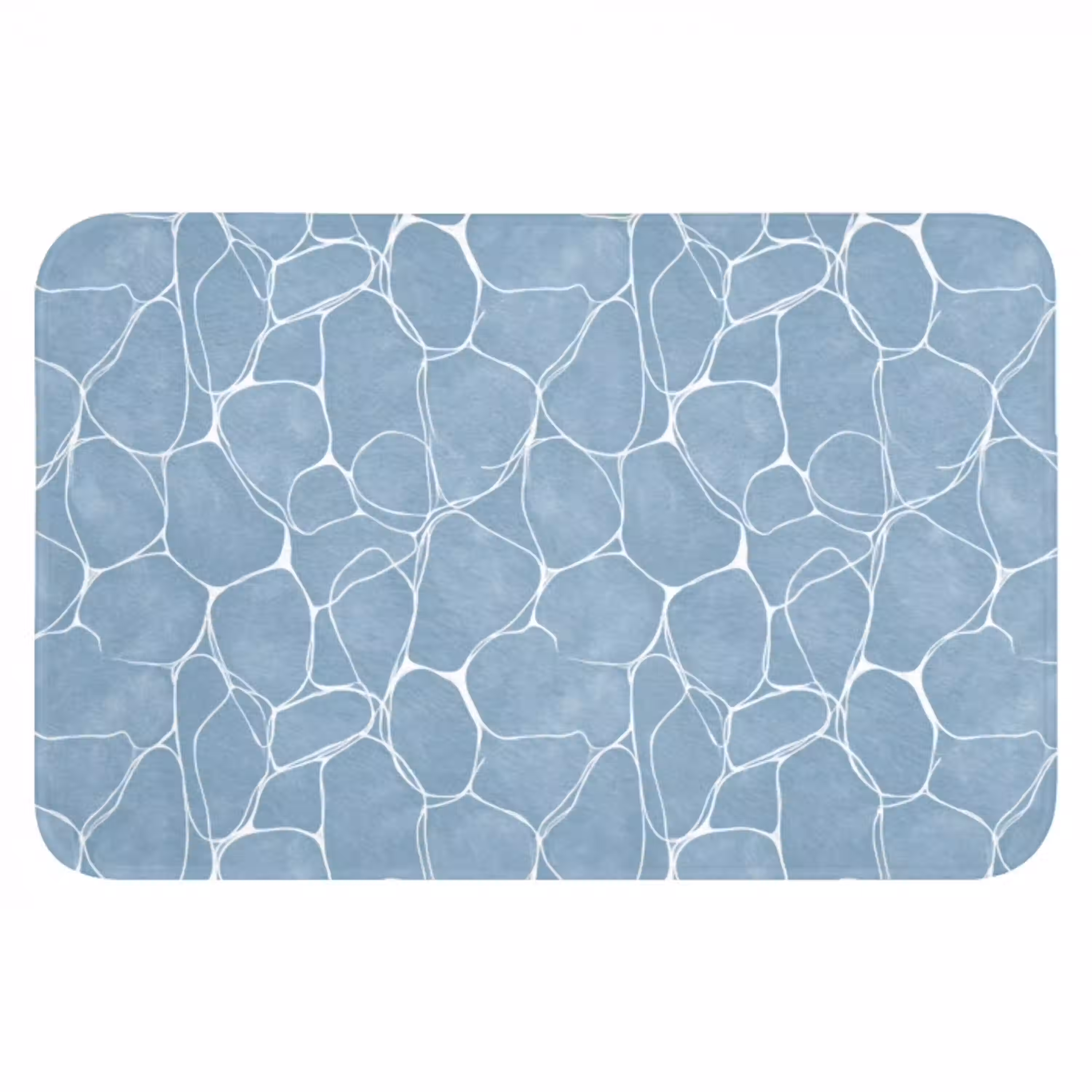 Organisch - Patroon - Blauw Badmat klein 997 -3d