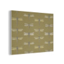Libellen - Patroon - Groen PET vilt klein 837 -3d
