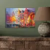 Grachtenpanden - Kunst - Schilderij - Amsterdam aluminium wit klein -sfeer2