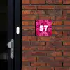 Roze rozen - Traditioneel Naambord Vierkant klein -sfeer1-XS