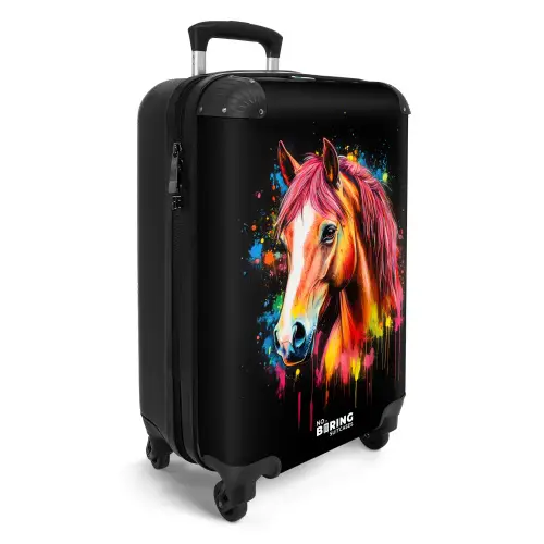 Kleurrijk paard met graffiti NBS - Handbagage koffer - Kinderen Unisex middel -productfoto_3d