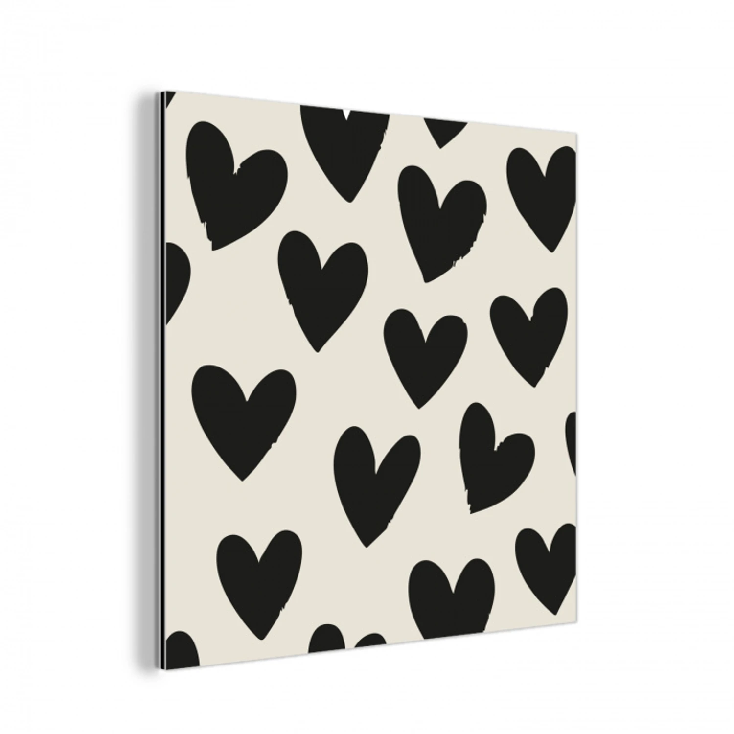 Hartjes - Zwart - Beige aluminium wit klein -3d