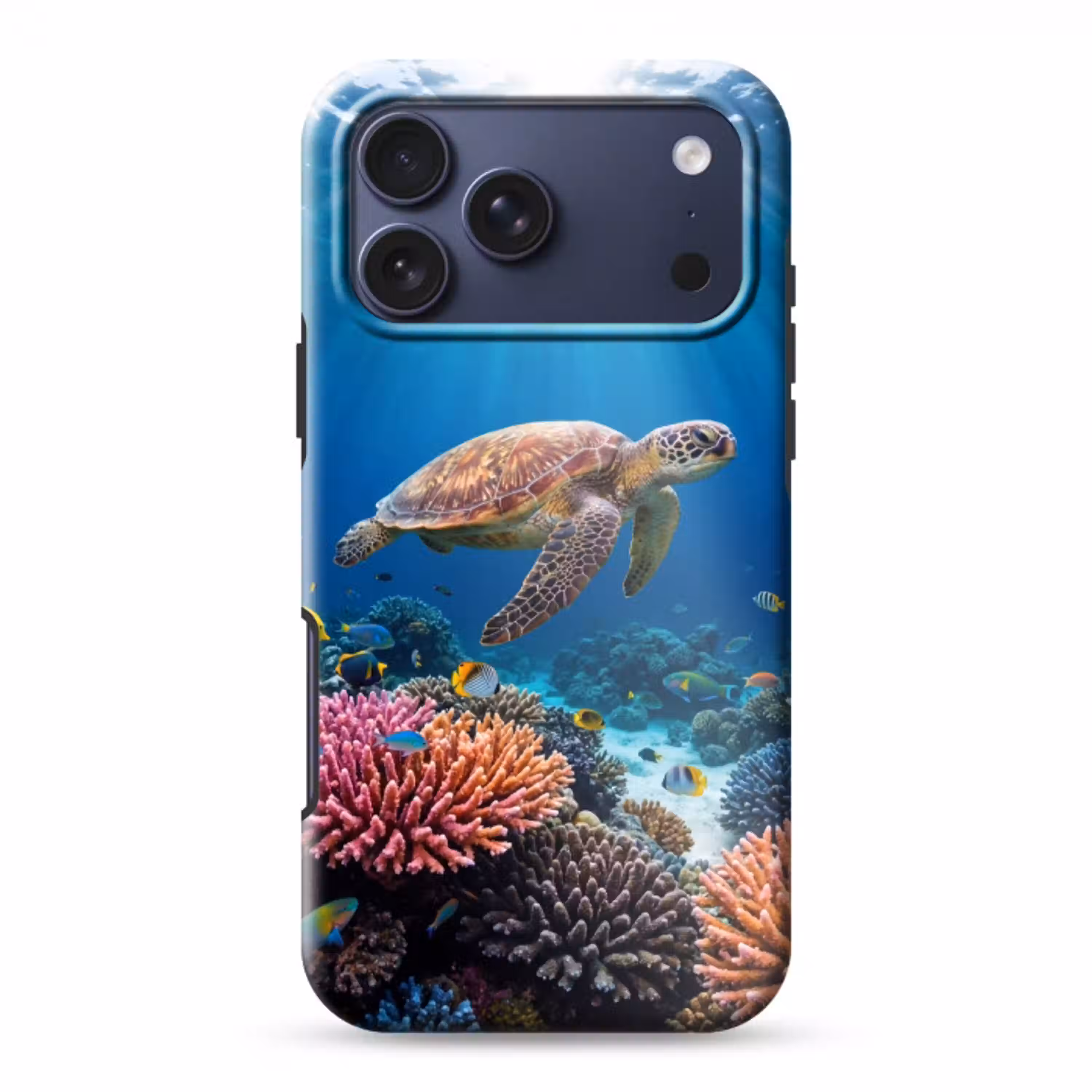 Schildpad - Koraalrif - Oceaan - Dieren - Blauw Toughcase MagSafe Apple iPhone 17 Pro Max klein -3d
