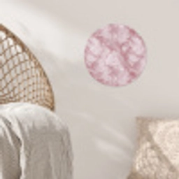 Roze - Kwartsmarmer - Aders Wandcirkel behangsticker klein 186 -sfeer4