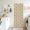 Geometrisch - Retro - Bruin deurposter klein 289 -sfeer5