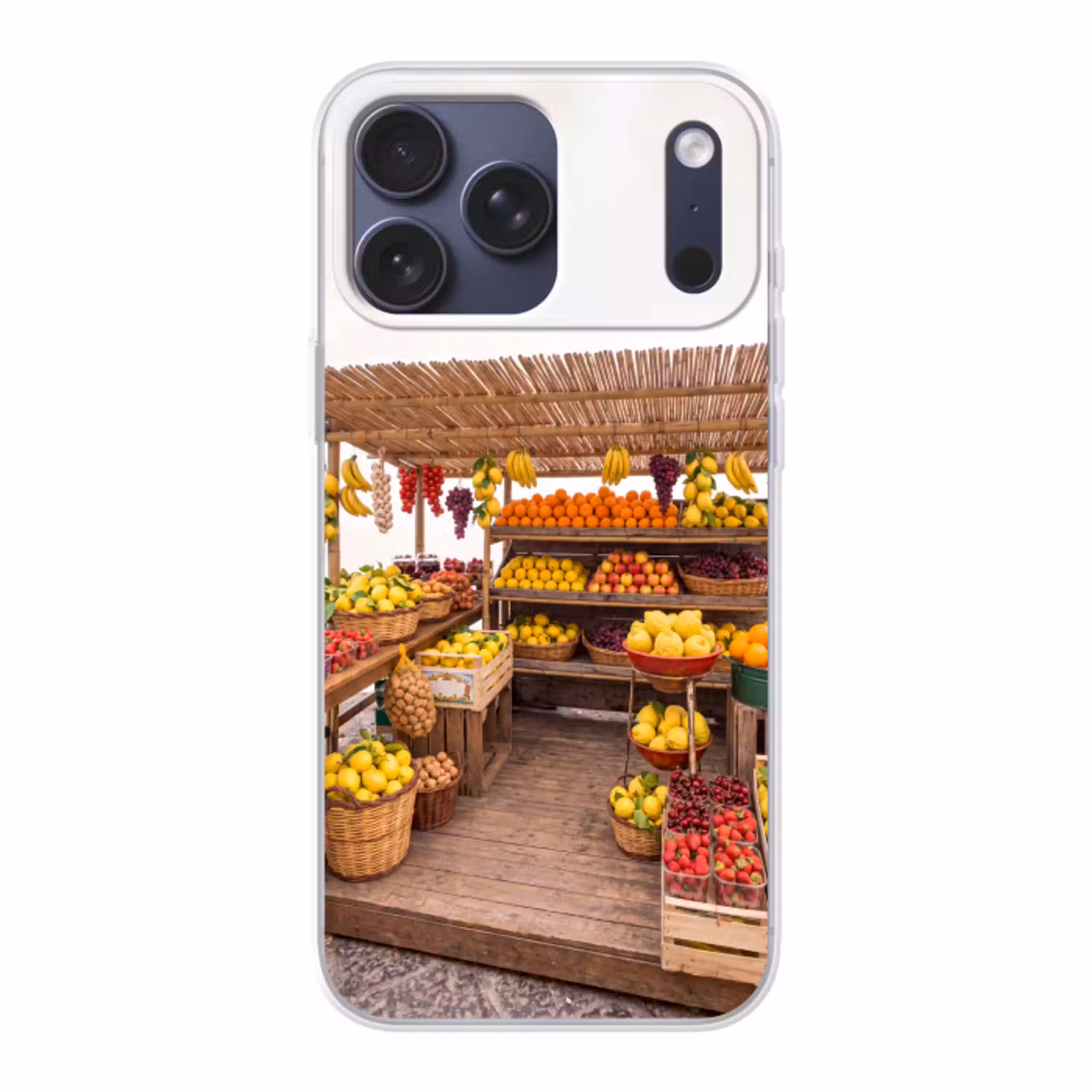 Marktkraam - Fruit - Vers Telefoonhoesje iPhone 17 Pro Max klein -3d