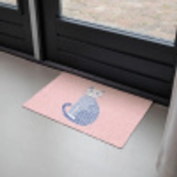 Kat - Illustratie - Minimalistisch - Roze Deurmat klein -sfeer2