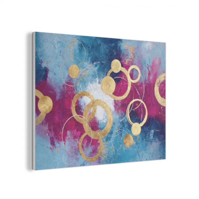 Cirkels - Goud - Abstract PET vilt klein -3d