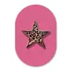 Ster - Luipaard - Print - Roze Wandcirkel Ovaal Forex klein -3d