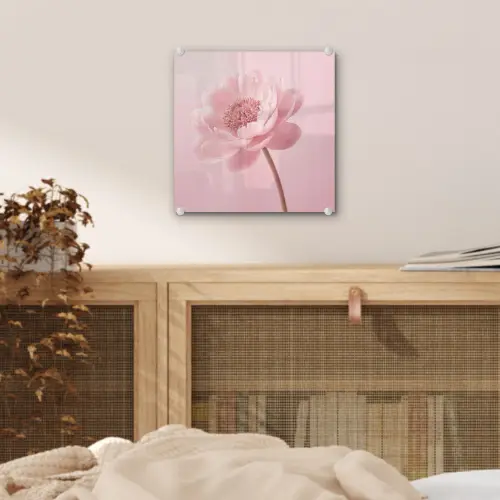 Bloem - Pioenroos - Roze plexiglas 5mm klein -sfeer4