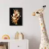 Bloemen - Goud - Graffiti - Zwart - Abstract fotolijst zwart zonder passe partout klein -usfeer4_kinderkamer