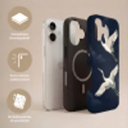 Kraanvogels - Nachthemel - Blauw Toughcase MagSafe Apple iPhone 17 klein -USP_Lagen_DE
