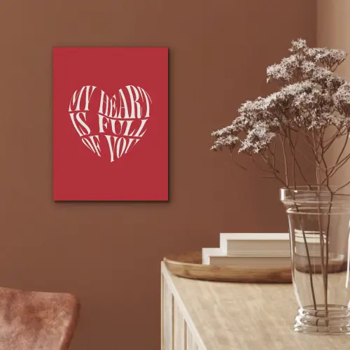 Rood - Hart- Tekst - Valentijn PET vilt klein -sfeer4