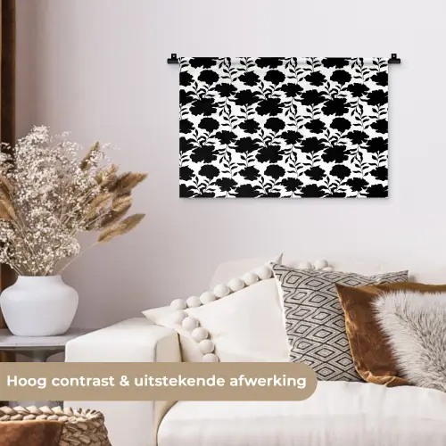 Bloemen -  Patroon - Decoratief Wandkleed katoen klein 269 -sfeer1