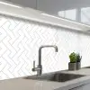 Grafisch - Patroon - Modern - Geweven keuken achterwand 2 middel 871 -3d_schuin