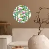 Bladeren - Flamingo - Bloemen - Jungle Wandcirkel behangsticker klein -sfeer1