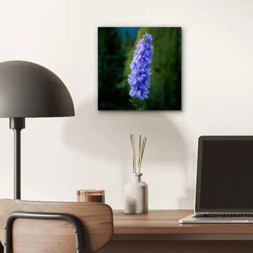 Bloemen - Blauw - Dennenboom aluminium wit klein -sfeer5