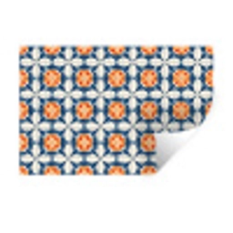 Traditioneel - Tegel - Oranje Muursticker klein 286 -3d
