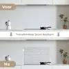 Bakstenen - Geverfd - Wit - Minimalistisch keuken achterwand spatscherm klein 900 -voor_na_NL