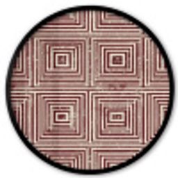 Geometrisch - Patroon - Rood Fotolijst rond zonder passe partout klein 856 -3d