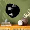 Orchidee - Bloemen - Zwart - Wit - Stilleven Wandcirkel Organisch Forex 3mm klein -sfeer2