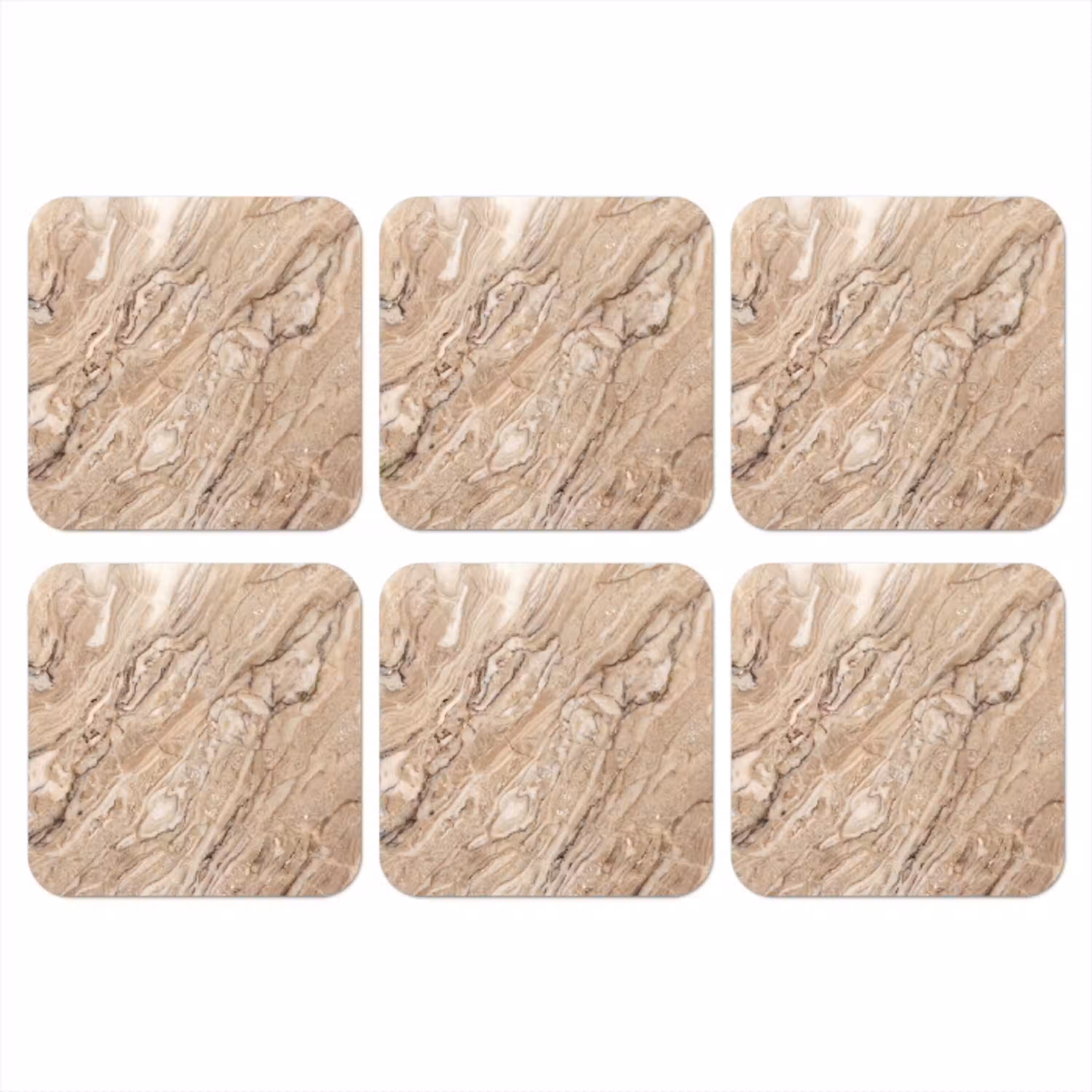 Textuur - Aders - Abstract - Modern - Beige onderzetter kurk middel -3d