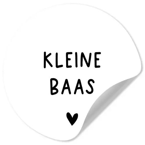 Spreuken - Kleine baas - Quotes Wandcirkel behangsticker klein -3d