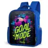 Neon - Graffiti - Voetbal - Kleurrijk Kinderrugzak - Blauw middel -schuin