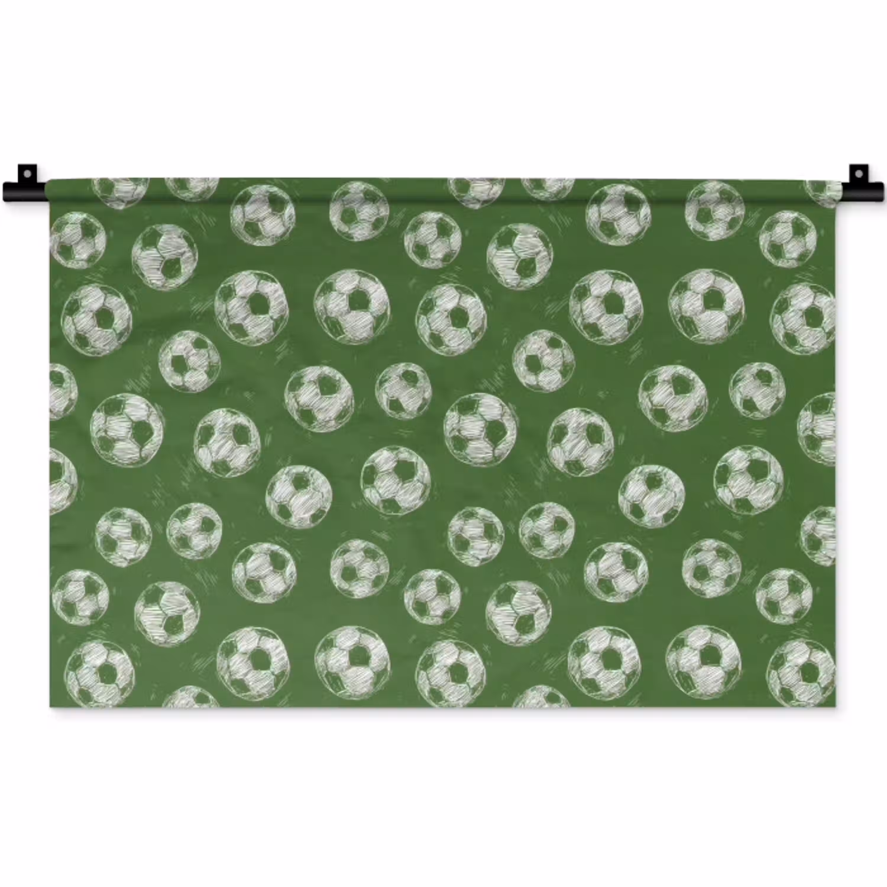 Voetbal - Sport - Groen Wandkleed katoen klein 269 -zz3d