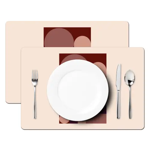 Geometrisch - Cirkels - Rood Placemat vinyl groot -zzsfeer2_Kitchenyeah-website