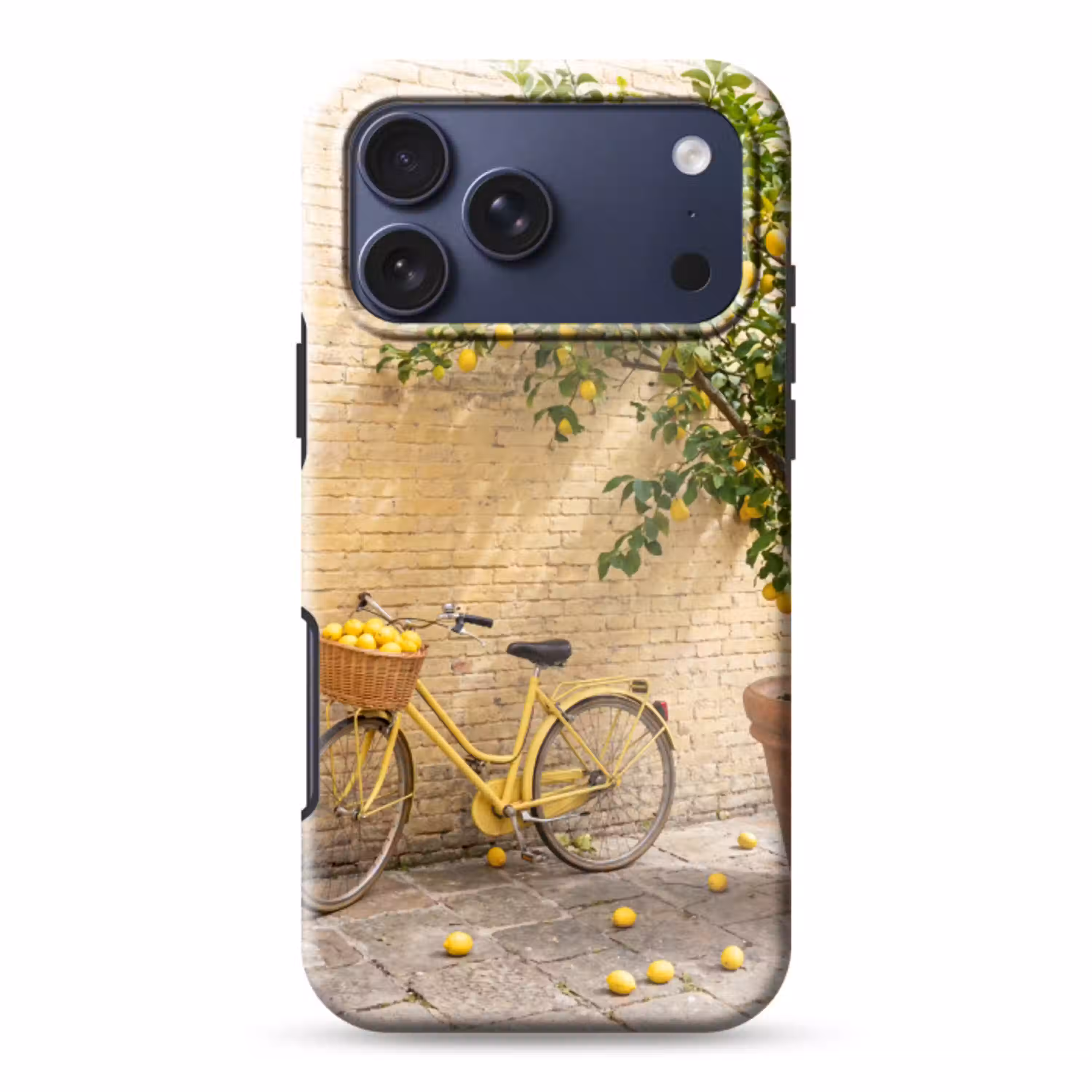 Fiets - Mand - Eten - Geel - Zomer Toughcase MagSafe Apple iPhone 17 Pro Max klein -3d